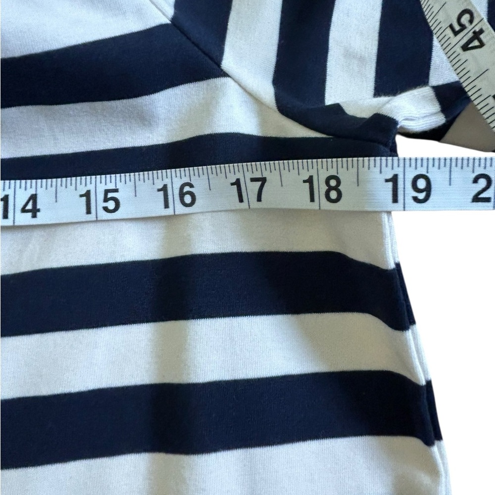 J. CREW NWT Off-the-Shoulder Nautical Stripe Dress Sz Small Blue White Coastal - Picture 12 of 12